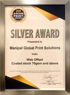 MGPS Silver and Bronze awards for print excellence Asia