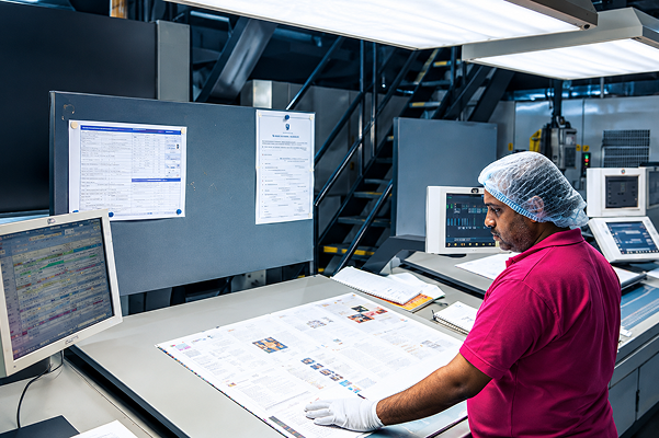 Large-scale book printing at MGPS India