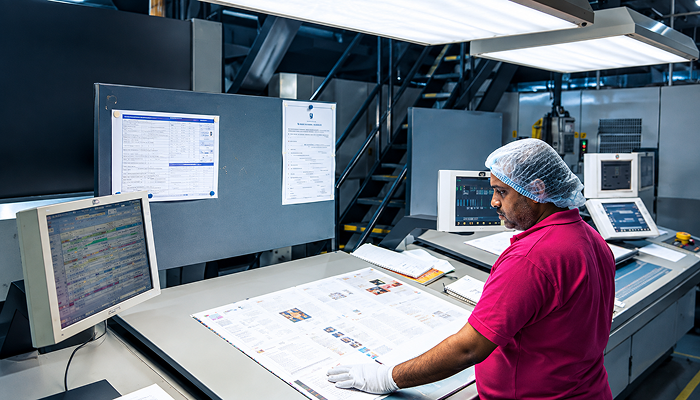 Large-scale book printing at MGPS India